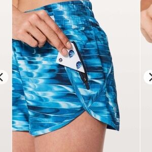 Lululemon Run‎ Tracker shorts 4",Tidal multi,blue,8